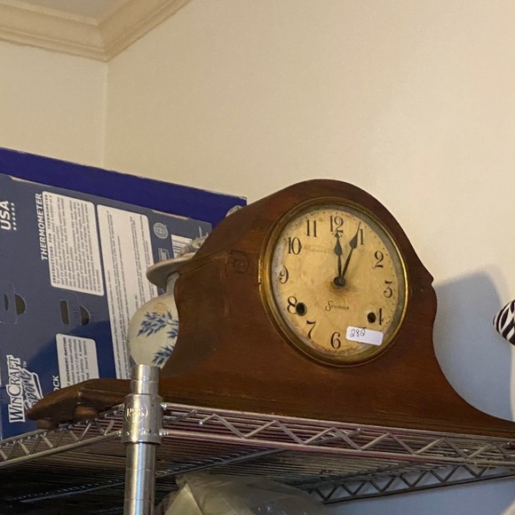 Antique Sessions Mantel Clock‎ 8 Day Pendulum Key Wind Wooden Patina - Picture 15 of 15